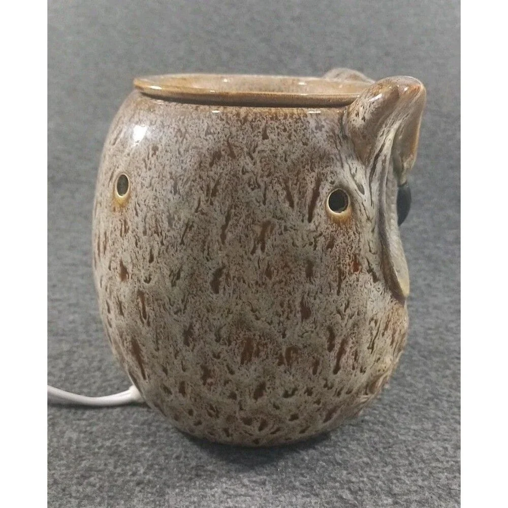 Owl Lamp Nightlight Intertek Ceramic Electric Wax Warmer Glazed Tested Works